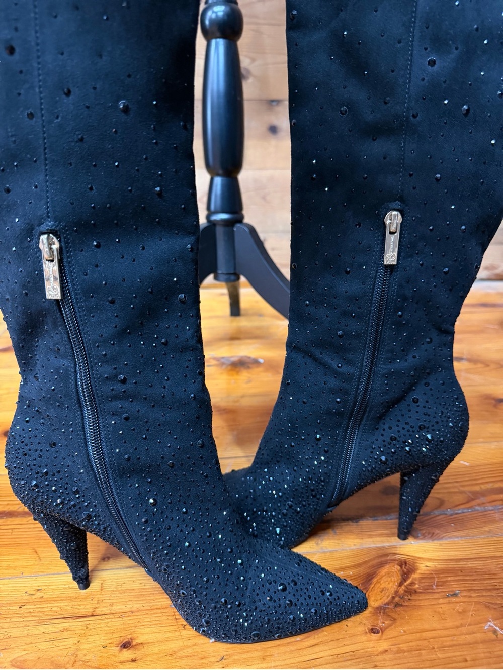 Jessica Simpson Embellished Over-the-Knee Boots in Black US 9M